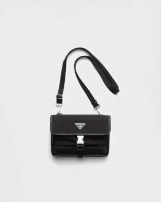 Husă pentru smartphone din Re-Nylon și piele Saffiano