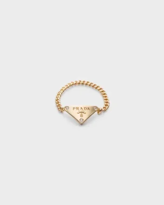 Inel Eternal Gold Chain din aur galben cu diamante