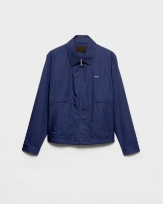 Jachetă blouson din bumbac tehnic cu fermoar