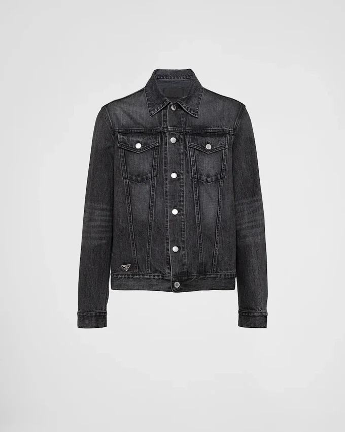 Jachetă blouson din denim Jachetă blouson din denim