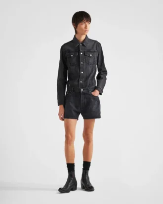 Jachetă blouson din denim Jachetă blouson din denim