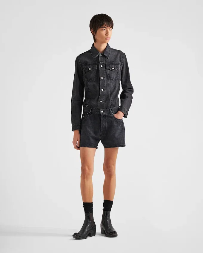 Jachetă blouson din denim Jachetă blouson din denim