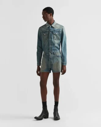 Jachetă blouson din denim Jachetă blouson din denim