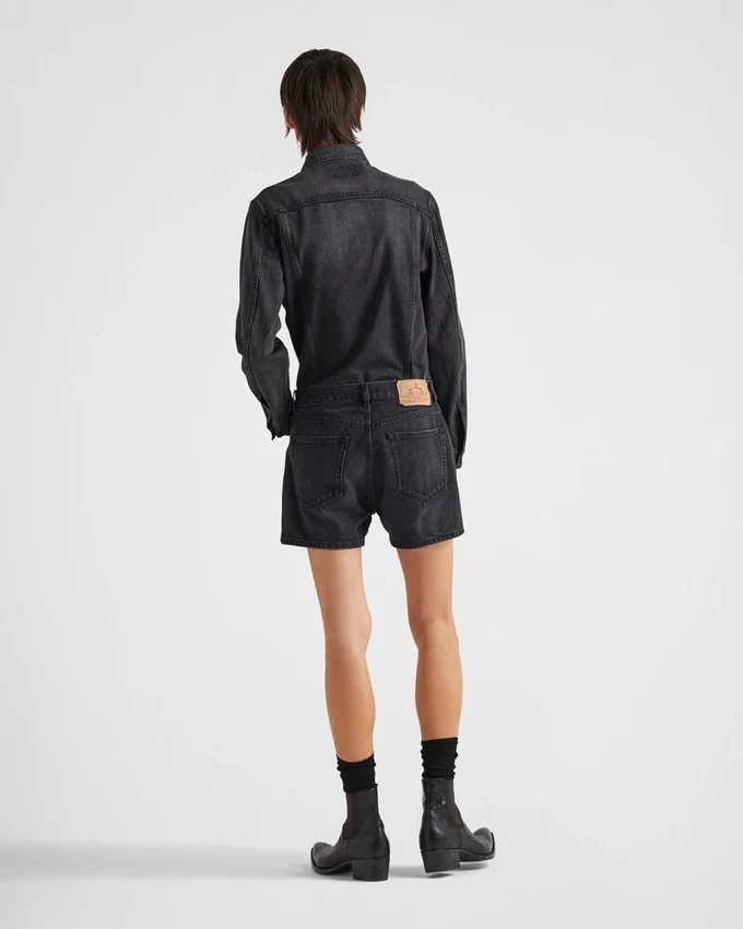 Jachetă blouson din denim Jachetă blouson din denim
