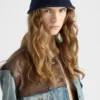 Jachetă blouson din denim și piele Jachetă blouson din denim și piele