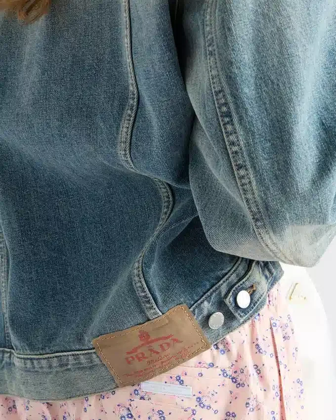 Jachetă blouson din denim și piele Jachetă blouson din denim și piele