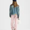 Jachetă blouson din denim și piele Jachetă blouson din denim și piele