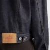 Jachetă blouson din denim și piele de căprioară Jachetă blouson din denim și piele de căprioară