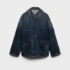 Jachetă blouson din denim spălat Jachetă blouson din denim spălat