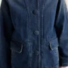 Jachetă blouson din denim spălat Jachetă blouson din denim spălat