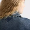 Jachetă blouson din denim spălat Jachetă blouson din denim spălat