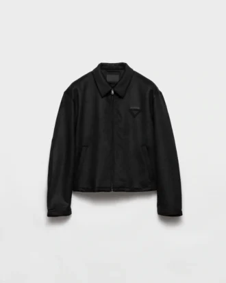 Jachetă blouson din lână și cașmir