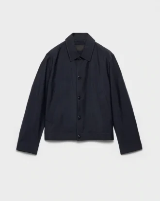 Jachetă blouson din mohair și lână