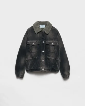 Jachetă blouson din velur Jachetă blouson din velur