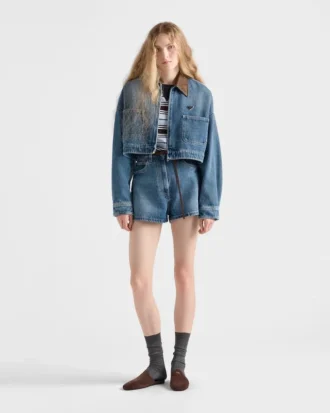 Jachetă din denim cropped Jachetă din denim cropped
