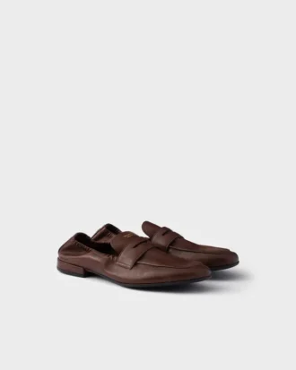 Mocasini din piele antichizată