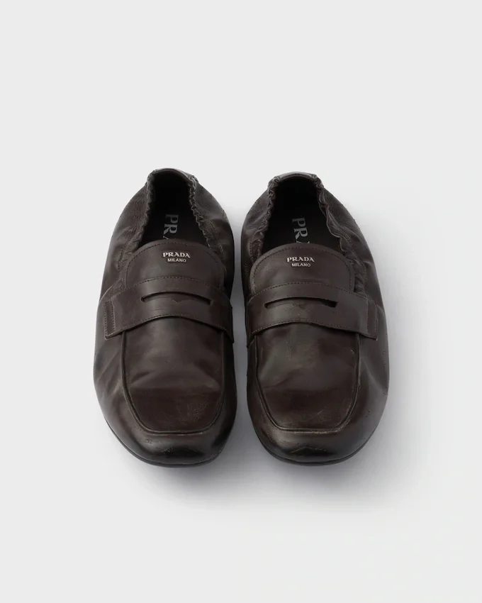 Mocasini din piele antichizată Shuffle Mocasini din piele antichizată Shuffle