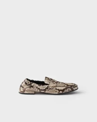 Mocasini din piele Ayers cu imprimeu Shuffle