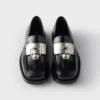 Mocasini din piele periată cu inel metalic Mocasini din piele periată cu inel metalic