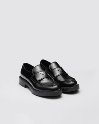 Mocasini din piele periată de culoare Chocolate