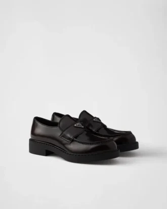 Mocasini din piele periată de culoare Chocolate