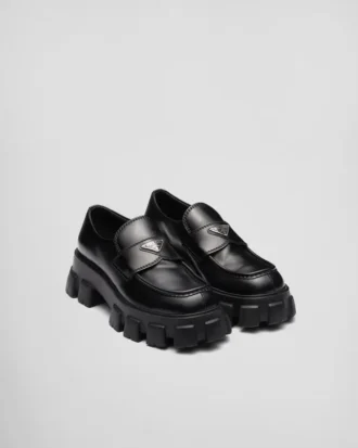 Mocasini Monolith din piele periată