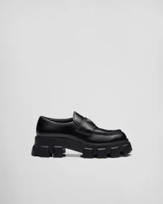 Mocasini Monolith din piele periată