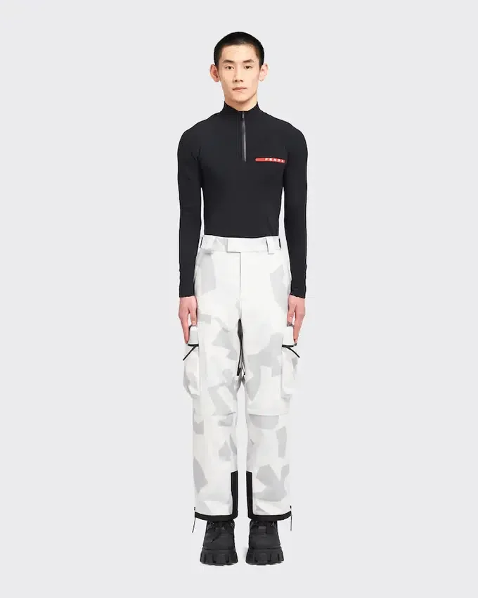 Pantaloni de snowboard din țesătură tehnică imprimată Pantaloni de snowboard din țesătură tehnică imprimată