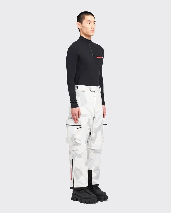 Pantaloni de snowboard din țesătură tehnică imprimată Pantaloni de snowboard din țesătură tehnică imprimată
