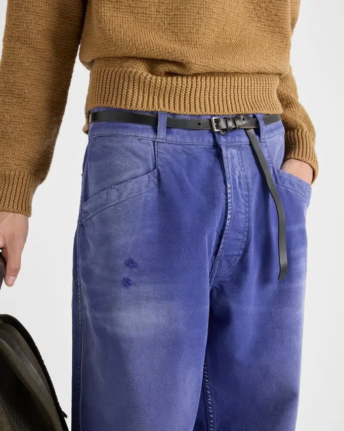 Pantaloni din bumbac twill Pantaloni din bumbac twill