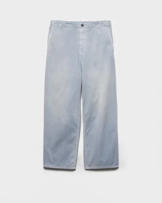 Pantaloni din gabardină spălată Pantaloni din gabardină spălată