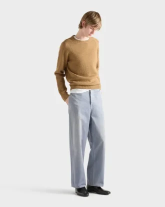 Pantaloni din gabardină spălată Pantaloni din gabardină spălată