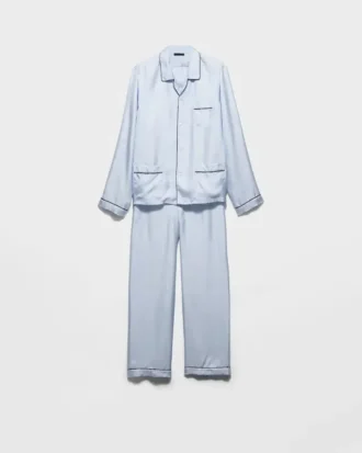 Pijamale din mătase twill