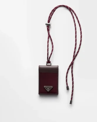 Portcard Prada Speedrock din Re-Nylon și piele cu curea