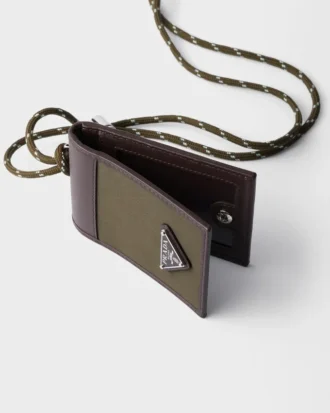 Portcard Prada Speedrock din Re-Nylon și piele cu curea