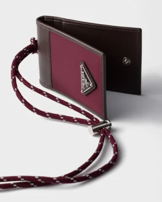 Portcard Prada Speedrock din Re-Nylon și piele cu curea