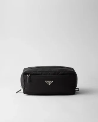 Pungă de călătorie din Re-Nylon și piele Saffiano