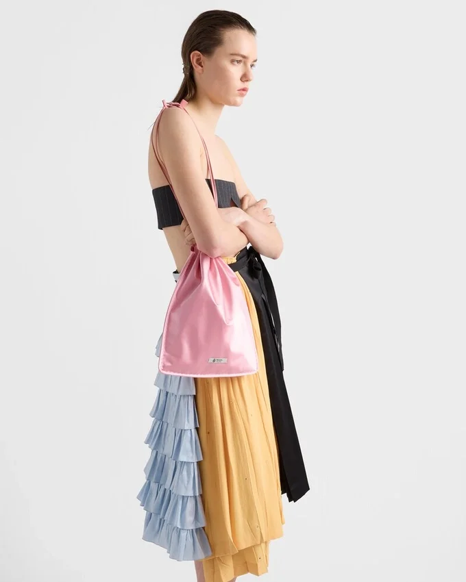 Pungă Prada Wish din mătase Duchesse Pungă Prada Wish din mătase Duchesse