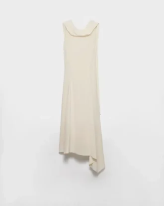 Rochie asimetrică din crep de satin