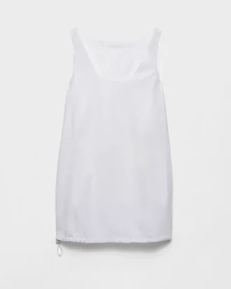 Rochie mini reversibilă din jersey de bumbac și Re-Nylon