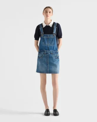 Rochie mini salopetă din denim Rochie mini salopetă din denim