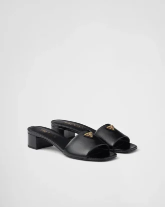 Sandale din piele lăcuită Saffiano Sandale din piele lăcuită Saffiano
