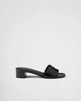 Sandale din piele lăcuită Saffiano Sandale din piele lăcuită Saffiano
