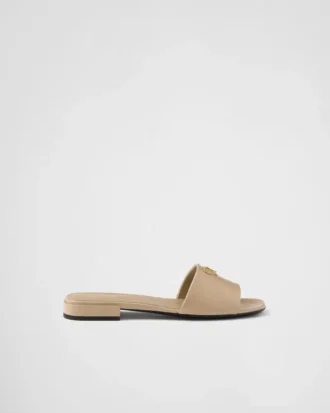 Sandale din piele Saffiano lăcuită Sandale din piele Saffiano lăcuită