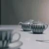 Set cană de lapte și zaharniță din porțelan – Dungi