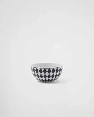 Set de două boluri de porțelan pentru orez sau cereale – Checkerboard
