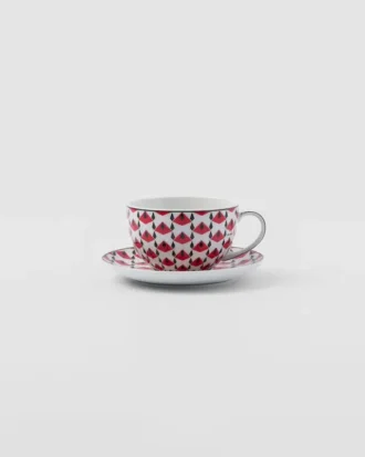 Set de două cești de ceai din porțelan – Vienna Red Set de două cești de ceai din porțelan – Vienna Red