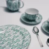Set de două farfurii de desert din porțelan – Vienna Green Set de două farfurii de desert din porțelan – Vienna Green