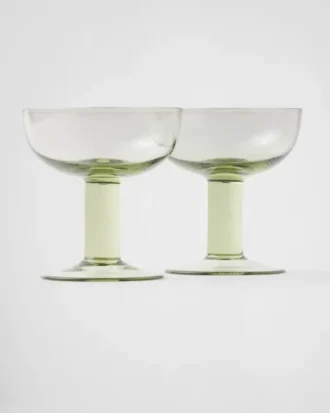 Set de două pahare de șampanie din cristal – Plinth