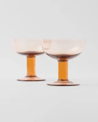 Set de două pahare de șampanie din cristal – Plinth